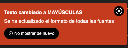 letras mayúsculas en 1 click